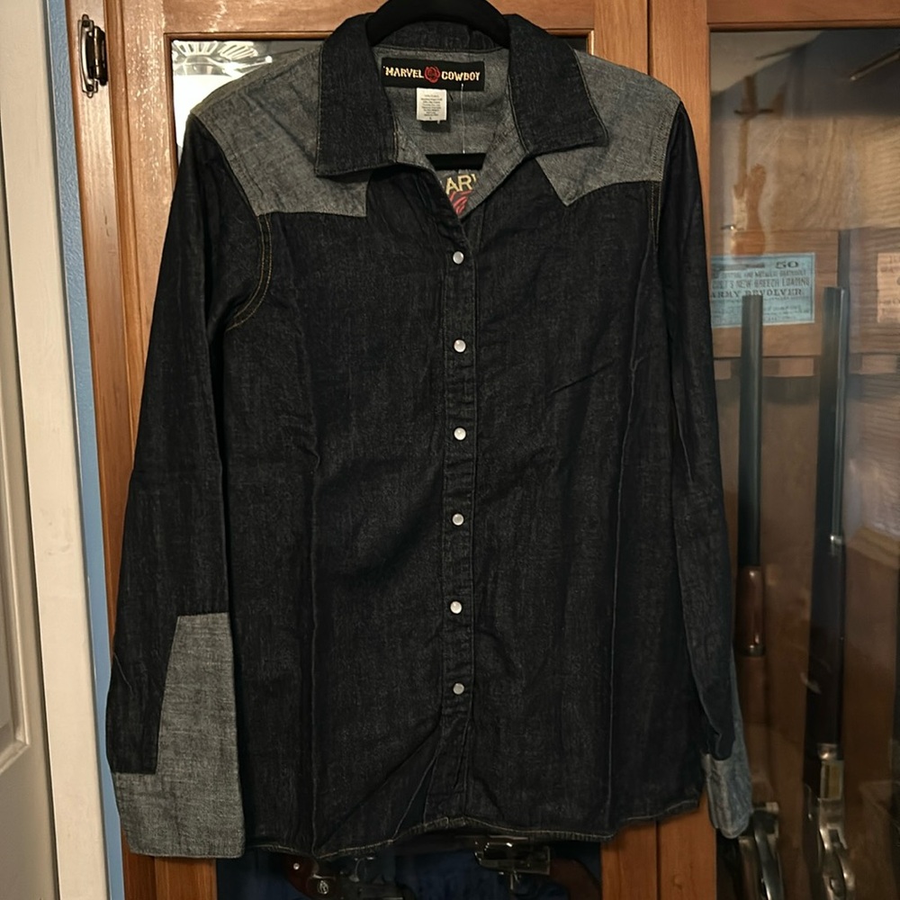 Marvel cowboy button down